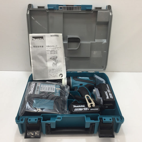 makita マキタ 18V 6.0Ah 充電式4モードインパクトドライバ 青 ケース・充電器・バッテリ2個セット TP141DRGX 未使用品