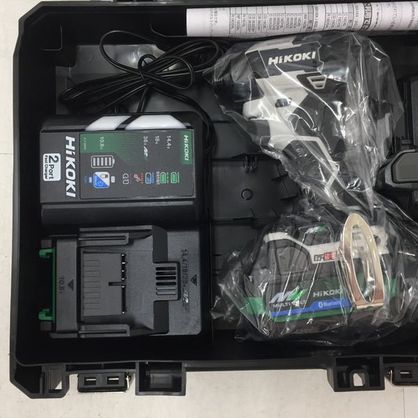 HiKOKI ハイコーキ マルチボルト36V コードレスインパクトドライバ フロスティホワイト ケース・充電器・新型Bluetoothバッテリ2個セット WH36DD 2XHSZ(FW) 未使用品