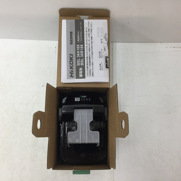 HiKOKI ハイコーキ マルチボルト 36V-2.5Ah 18V-5.0Ah Li-ionバッテリ リチウムイオン電池 新型 Bluetooth機能なし BSL36A18X 0037-9241 未使用品