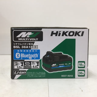 HiKOKI ハイコーキ マルチボルト 36V-2.5Ah 18V-5.0Ah Li-ionバッテリ リチウムイオン電池 新型 Bluetooth無線連動機能付 BSL36A18BX 0037-9242 未使用品