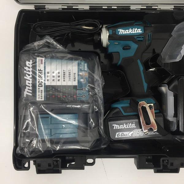 makita (マキタ) 18V 6.0Ah 充電式インパクトドライバ 青 ケース・充電器・バッテリ2個セット TD172DRGX 未使用品