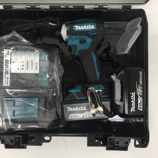 makita (マキタ) 18V 6.0Ah 充電式インパクトドライバ 青 ケース・充電器・バッテリ2個セット TD172DRGX 未使用品