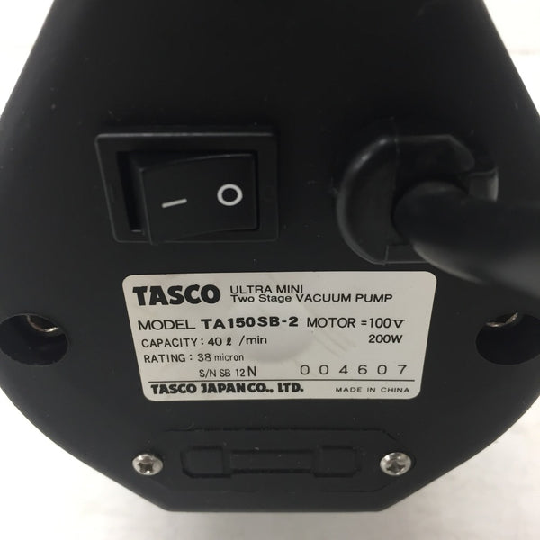 TASCO (タスコ) イチネンTASCO 100V ウルトラミニツーステージ真空ポンプ オイル逆流防止弁付 ケース付 TA150SB-2 中古