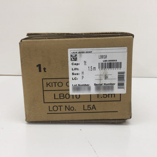 KITO (キトー) レバーブロックL5形 1.0t×1.5m LB010 未開封品