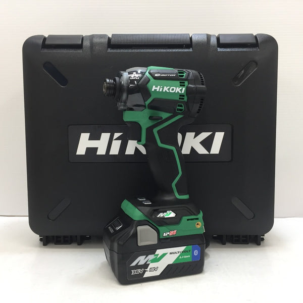 HiKOKI (ハイコーキ) マルチボルト36V コードレスインパクトドライバ アグレッシブグリーン ケース・充電器・Bluetoothバッテリ2個・力こぶビットセット WH36DC(2XPS) 未使用品
