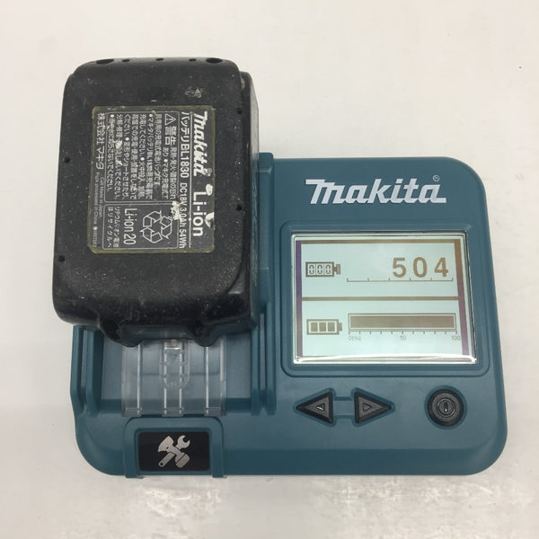 makita (マキタ) 18V 3.0Ah 充電式インパクトドライバ ライム 動作音大 軸ブレあり ケース・充電器・バッテリ2個セット TD147DRFXL 中古