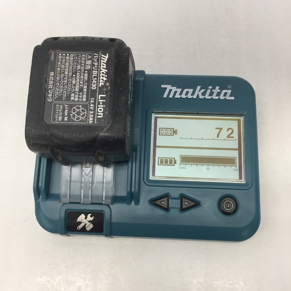 makita (マキタ) 14.4V 3.0Ah 充電式インパクトドライバ 白 ケース・充電器・バッテリ2個セット 正転時回転不安定 TD132DRFXW 中古
