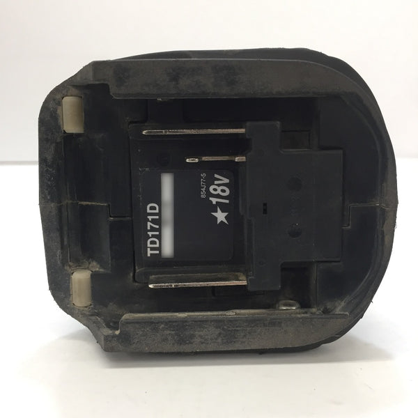 makita (マキタ) 18V 6.0Ah 充電式インパクトドライバ 黒 ケース・充電器・バッテリ1個セット フック・バンパ欠品 手元スイッチ・LEDライト不良 TD171D 中古