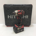 日立工機 HiKOKI ハイコーキ 18V 6.0Ah コードレスインパクトドライバ スペシャルレッド ケース・充電器・バッテリ2個セット 軸ブレあり WH18DDL2(2LYPK)(SR) 中古