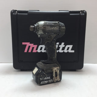 makita (マキタ) 18V 3.0Ah 充電式インパクトドライバ 黒 ケース・充電器・バッテリ2個セット 軸ブレあり TD149DRFXB 中古