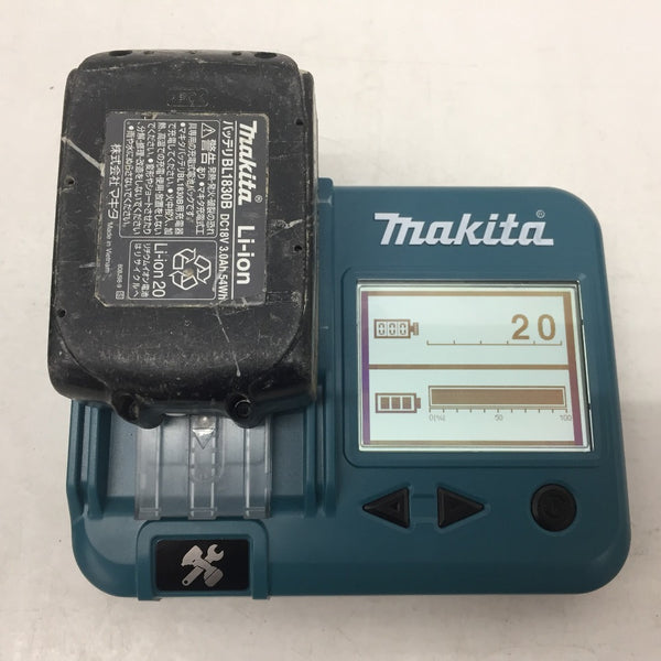 makita (マキタ) 18V 3.0Ah 充電式インパクトドライバ 黒 ケース・充電器・バッテリ2個セット 軸ブレあり TD149DRFXB 中古