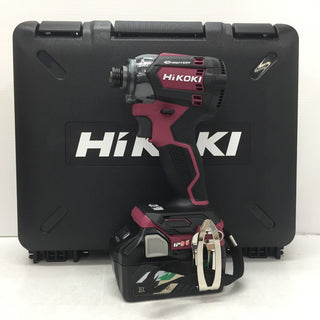 HiKOKI (ハイコーキ) 18V 5.0Ah コードレスインパクトドライバ フレアレッド ケース・充電器・マルチボルトバッテリ2個セット WH18DC(2XPR) 美品