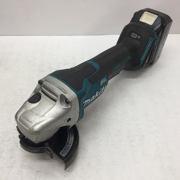 makita (マキタ) 18V 6.0Ah 100mm 充電式ディスクグラインダ パドルスイッチタイプ 充電器・バッテリ1個セット ケースなし GA408DRG 中古