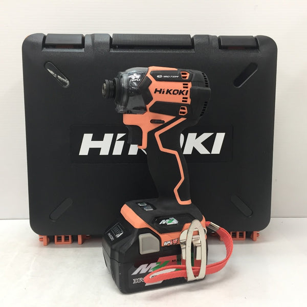 HiKOKI (ハイコーキ) マルチボルト(36V) コードレスインパクトドライバ ストロングブラック ケース・充電器・Bluetoothバッテリ2個・力こぶビットセット WH36DC(2XPBS) 新品