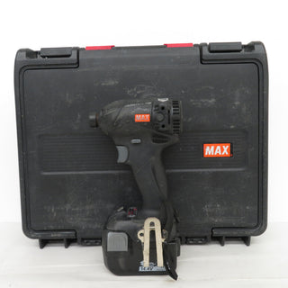 MAX (マックス) 14.4V 4.0Ah 充電式ブラシレスインパクトドライバ 黒 ケース・充電器・バッテリ1個セット バッテリヒビあり PJ-ID144 中古