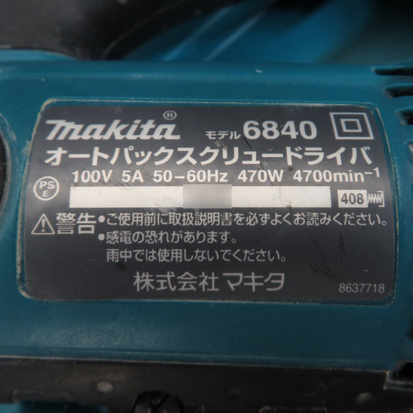 makita (マキタ) 100V オートパックスクリュードライバ 本体のみ ケース付 6840 中古 テイクハンズ takehands  工具専門店 テイクハンズ