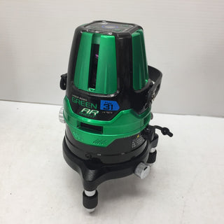 シンワ測定 レーザー墨出器 レーザーロボ GREEN AR BRIGHT Neo 31 縦・横全周・大矩・地墨 ケース付 78278 中古