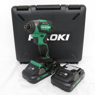HiKOKI (ハイコーキ) 18V 4.0Ah コードレスインパクトドライバ ケース・充電器・バッテリ2個セット WH18DE(2LC) 未使用品