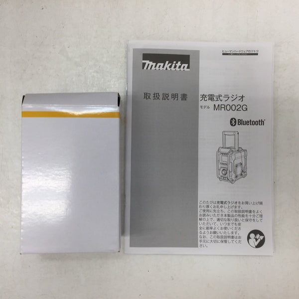 makita (マキタ) 10.8～18V/40Vmax/AC100V対応 充電式ラジオ 青 本体のみ ACアダプタ付 MR002GZ 未使用品