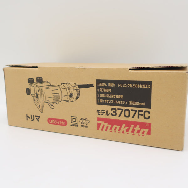 makita (マキタ) 100V 6mm 電子トリマ 外箱・ビット・ガイド付 3707FC 中古美品