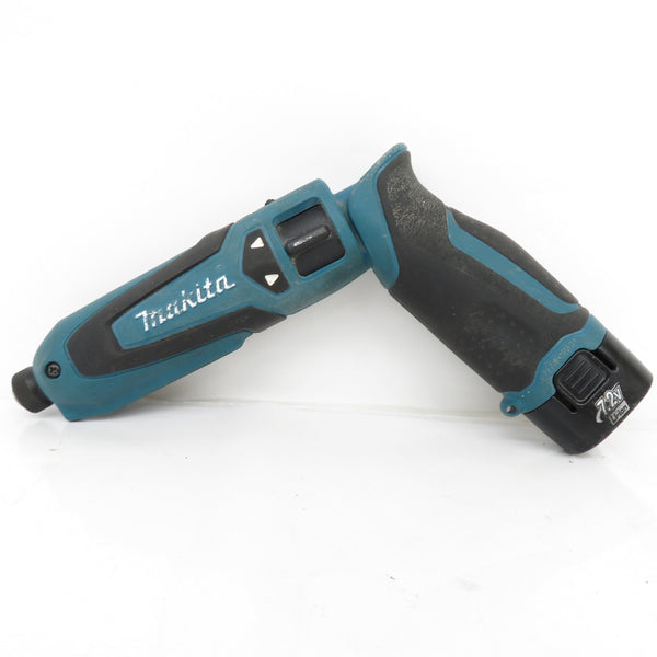 makita (マキタ) 7.2V 1.0Ah 充電式ペンインパクトドライバ 青 ケース・充電器・バッテリ1個セット TD021DS 中古