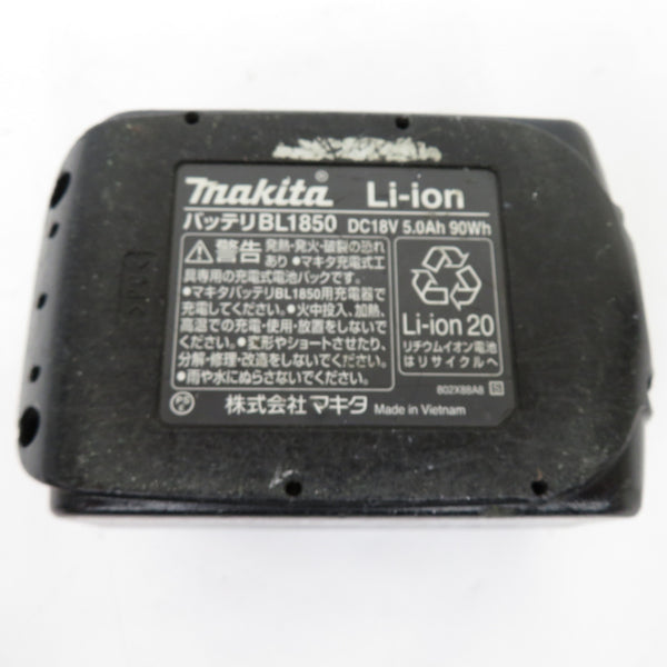 makita (マキタ) 18V 5.0Ah Li-ionバッテリ 残量表示なし 充電回数102回 BL1850B A-59900 中古