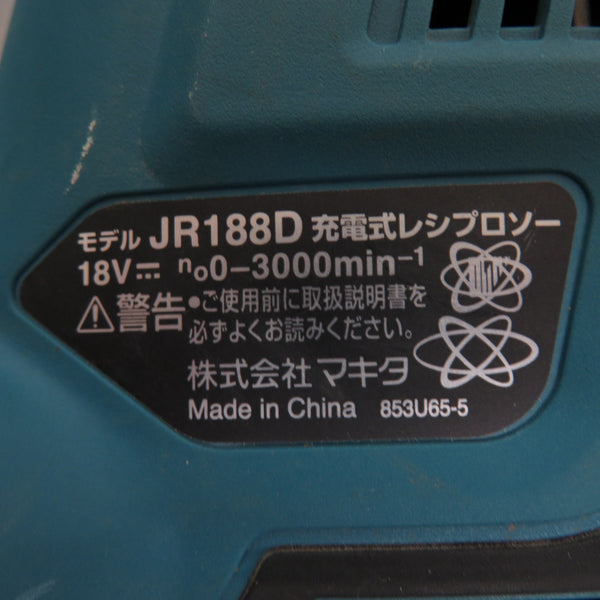 makita (マキタ) 切断工具 18V対応 充電式レシプロソー ワンハンドタイプ 本体のみ ケース付 JR188D 中古