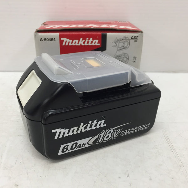 makita (マキタ) 18V 6.0Ah Li-ionバッテリ 残量表示付 雪マークなし 充電回数2回 BL1860B A-60464 中古美品