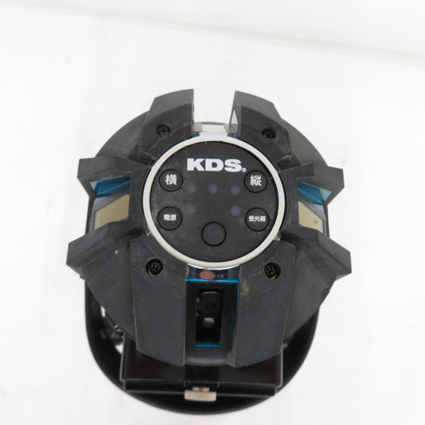 ムラテックKDS レーザー墨出器 グリーンレーザー 水平ライン4方向・たちライン4方向・地墨点・鉛直 充電式 ケース・受光器・三脚・ACアダプタ・バッテリ2個セット DSL-901RG 中古