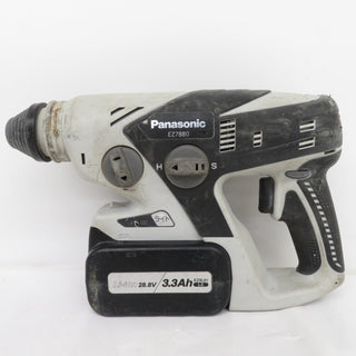 Panasonic (パナソニック) 28.8V 3.3Ah 充電ハンマードリル SDSプラス ケース・充電器・バッテリ2個セット EZ7880LZ2S-B 中古