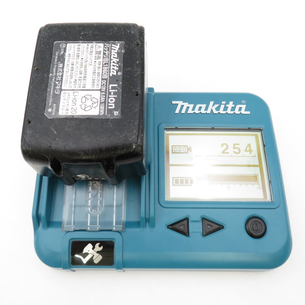 makita (マキタ) 18V 6.0Ah Li-ionバッテリ 残量表示付 雪マーク付 充電回数254回 BL1860B A-60464 中古
