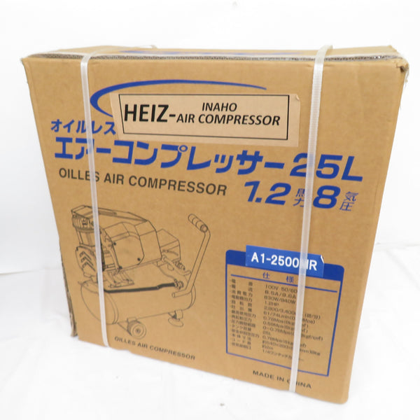 INAHO HEIZ 稲穂 オイルレス エアコンプレッサ 25L 一般圧対応 A1-2500MR 新品