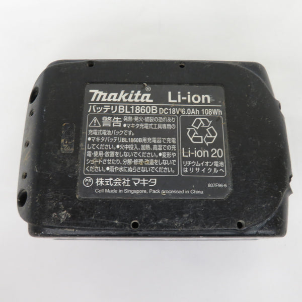 makita (マキタ) 18V 6.0Ah 充電式ソフトインパクトドライバ 黒 バッテリ1個付 TS141D 中古