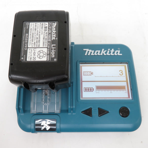 makita (マキタ) 18V 6.0Ah Li-ionバッテリ 残量表示付 雪マーク付 充電回数3回 BL1860B A-60464 中古美品