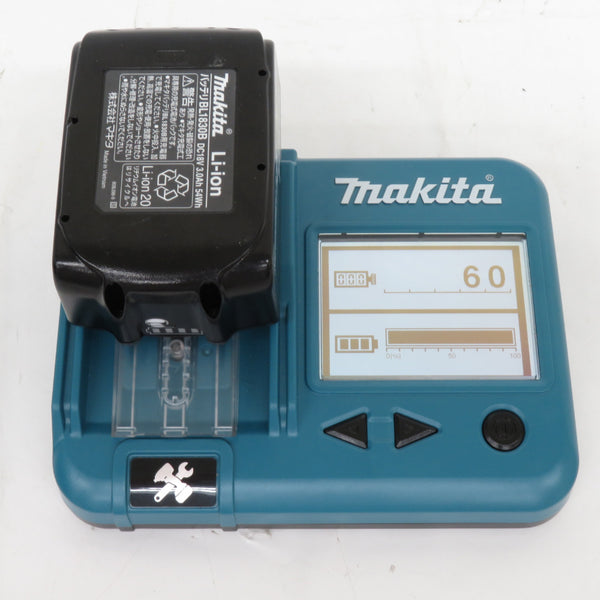 makita マキタ 18V 3.0Ah Li-ionバッテリ 残量表示付 充電回数60回 BL1830B A-60442 中古美品