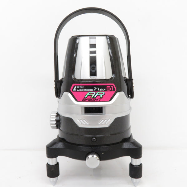 シンワ測定 レーザー墨出器 レーザーロボ Neo 51AR BRIGHT 赤色レーザー フルライン・地墨 ケース・受光器付 中古 78241