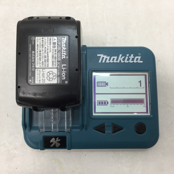 makita (マキタ) 18V 6.0Ah Li-ionバッテリ 残量表示付 雪マーク付 充電回数1回 BL1860B A-60464 美品