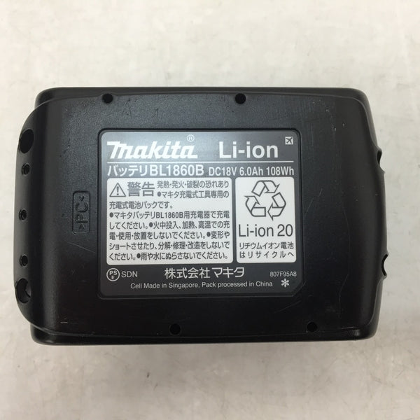 makita マキタ 18V 6.0Ah Li-ionバッテリ 残量表示付 雪マーク付 充電回数2回 BL1860B A-60464 美品 |  テイクハンズ takehands | 工具専門店 テイクハンズ
