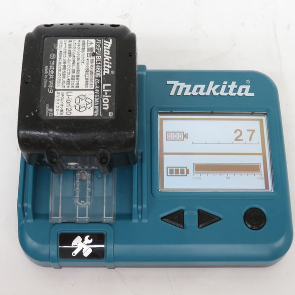 makita (マキタ) 14.4V 6.0Ah 充電式インパクトドライバ 青 ケース・充電器・バッテリ1個セット 軸ブレあり 充電器コンセント換装済 TD162D 中古