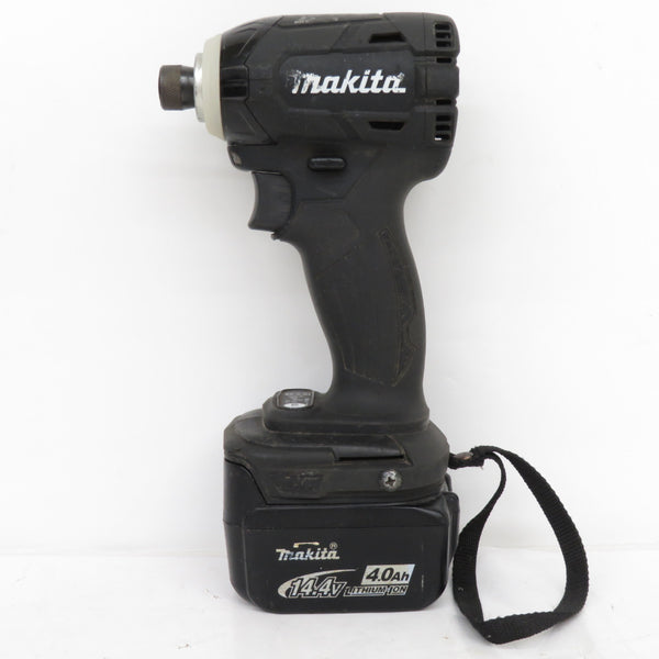 makita (マキタ) 14.4V 3.0/4.0Ah 充電式インパクトドライバ 黒 ケース・充電器・バッテリ2個セット 型番不明 中古