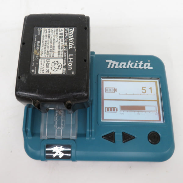 makita マキタ 18V 6.0Ah Li-ionバッテリ 残量表示付 雪マーク付 充電回数50回 BL1860B A-60464 中古美品