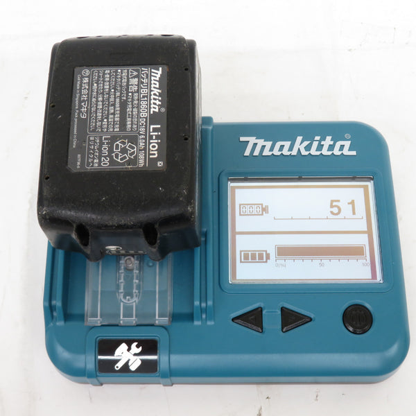 makita マキタ 18V 6.0Ah Li-ionバッテリ 残量表示付 雪マークなし 充電回数50回 BL1860B A-60464 中古