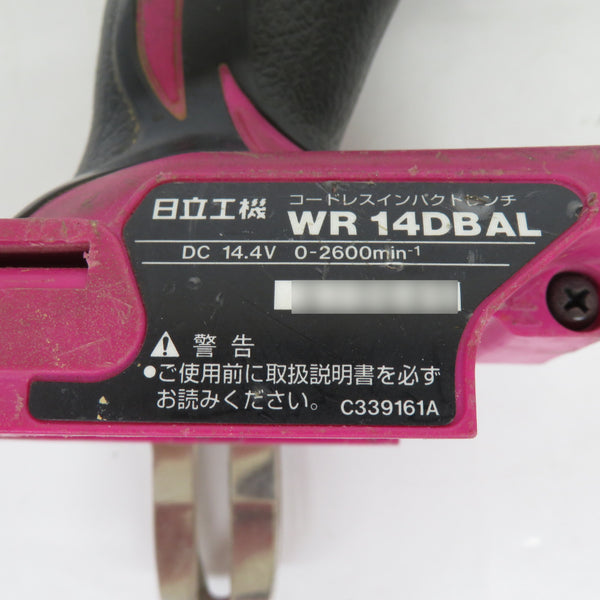 日立工機 HiKOKI ハイコーキ 14.4V対応 12.7mm コードレスインパクトレンチ 本体のみ WR14DBAL 中古