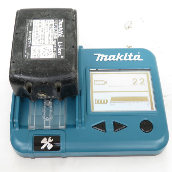 makita (マキタ) 18V 6.0Ah Li-ionバッテリ 残量表示付 雪マーク付 充電回数22回 BL1860B A-60464 中古