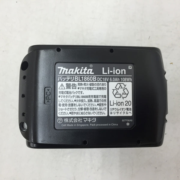 makita (マキタ) 18V 6.0Ah Li-ionバッテリ 残量表示付 雪マーク付 段ボール箱付 BL1860B A-60464 未使用品