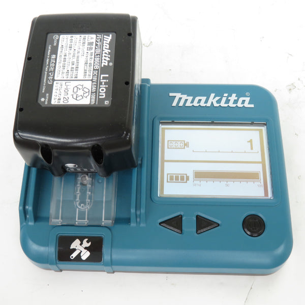 makita マキタ 18V 6.0Ah Li-ionバッテリ 残量表示付 雪マーク付 充電回数1回 BL1860B A-60464 中古美品