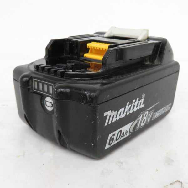 makita マキタ 18V 6.0Ah Li-ionバッテリ 残量表示付 雪マーク付 充電回数14回 BL1860B A-60464 中古