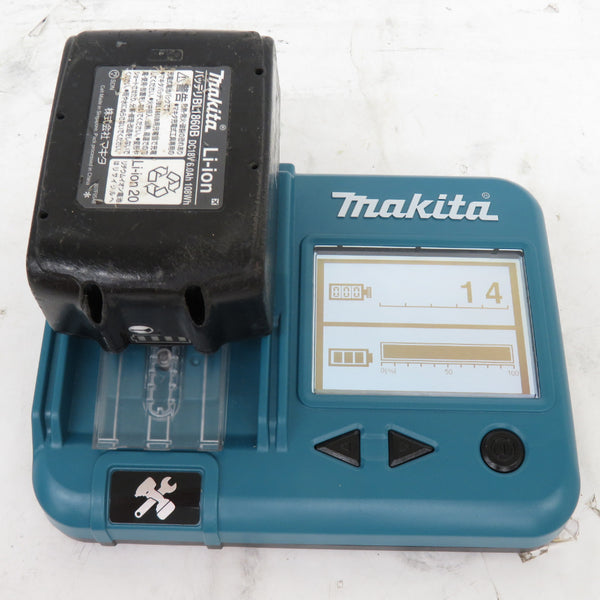 makita マキタ 18V 6.0Ah Li-ionバッテリ 残量表示付 雪マーク付 充電回数14回 BL1860B A-60464 中古