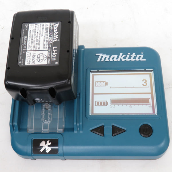 makita (マキタ) 18V 6.0Ah 100mm 充電式ディスクグラインダ スライドスイッチ ダイヤル変速 ケース・充電器・バッテリ1個セット GA412DRG 中古美品