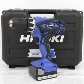 HiKOKI (ハイコーキ) 14.4V 1.3Ah コードレスドライバドリル DIY向け ケース・充電器・バッテリ2個セット FDS14DGL(2LEGK) 中古美品